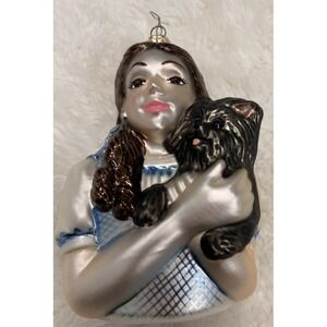 Kurt Adler Wizard Of Oz Dorothy With Toto Polonaise Glass Ornament